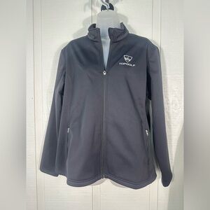 Top Golf Black Full Zip Soft Shell Jacket Size 2XL EUC